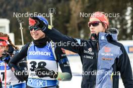 21.01.2023, Antholz, Italy (ITA): Franziska Preuss (GER), Vanessa Voigt (GER), (l-r) - IBU World Cup Biathlon, pursuit women, Antholz (ITA). www.nordicfocus.com. © Manzoni/NordicFocus. Every downloaded picture is fee-liable.