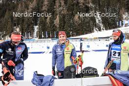 21.01.2023, Antholz, Italy (ITA): Vanessa Voigt (GER), Hanna Kebinger (GER), Sophia Schneider (GER), (l-r) - IBU World Cup Biathlon, pursuit women, Antholz (ITA). www.nordicfocus.com. © Manzoni/NordicFocus. Every downloaded picture is fee-liable.
