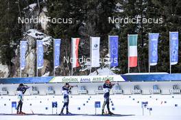 21.01.2023, Antholz, Italy (ITA): Dorothea Wierer (ITA), Marte Olsbu Roeiseland (NOR), Denise Herrmann-Wick (GER), (l-r) - IBU World Cup Biathlon, pursuit women, Antholz (ITA). www.nordicfocus.com. © Manzoni/NordicFocus. Every downloaded picture is fee-liable.