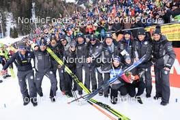 21.01.2023, Antholz, Italy (ITA): Hannah Auchentaller (ITA), Lisa Vittozzi (ITA), Rebecca Passler (ITA), (l-r) - IBU World Cup Biathlon, pursuit women, Antholz (ITA). www.nordicfocus.com. © Manzoni/NordicFocus. Every downloaded picture is fee-liable.