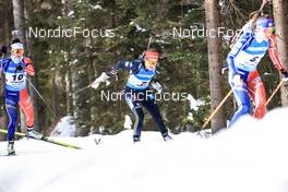21.01.2023, Antholz, Italy (ITA): Lou Jeanmonnot (FRA), Janina Hettich-Walz (GER), (l-r) - IBU World Cup Biathlon, pursuit women, Antholz (ITA). www.nordicfocus.com. © Manzoni/NordicFocus. Every downloaded picture is fee-liable.