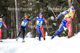 21.01.2023, Antholz, Italy (ITA): Janina Hettich-Walz (GER), Caroline Colombo (FRA), (l-r) - IBU World Cup Biathlon, pursuit women, Antholz (ITA). www.nordicfocus.com. © Manzoni/NordicFocus. Every downloaded picture is fee-liable.