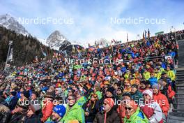 21.01.2023, Antholz, Italy (ITA): Event Feature: Fans on the grandstand - IBU World Cup Biathlon, pursuit women, Antholz (ITA). www.nordicfocus.com. © Manzoni/NordicFocus. Every downloaded picture is fee-liable.