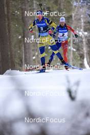 21.01.2023, Antholz, Italy (ITA): Elvira Oeberg (SWE), Chloe Chevalier (FRA), (l-r) - IBU World Cup Biathlon, pursuit women, Antholz (ITA). www.nordicfocus.com. © Manzoni/NordicFocus. Every downloaded picture is fee-liable.