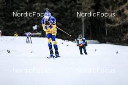 22.01.2023, Antholz, Italy (ITA): Jesper Nelin (SWE) - IBU World Cup Biathlon, relay men, Antholz (ITA). www.nordicfocus.com. © Manzoni/NordicFocus. Every downloaded picture is fee-liable.