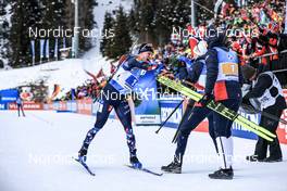 22.01.2023, Antholz, Italy (ITA): Vetle Sjaastad Christiansen (NOR), Tarjei Boe (NOR), Johannes Thingnes Boe (NOR), (l-r) - IBU World Cup Biathlon, relay men, Antholz (ITA). www.nordicfocus.com. © Manzoni/NordicFocus. Every downloaded picture is fee-liable.