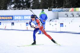 22.01.2023, Antholz, Italy (ITA): Quentin Fillon Maillet (FRA) - IBU World Cup Biathlon, relay men, Antholz (ITA). www.nordicfocus.com. © Manzoni/NordicFocus. Every downloaded picture is fee-liable.