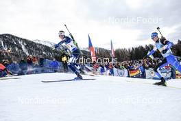 22.01.2023, Antholz, Italy (ITA): Tero Seppala (FIN), Markus Rene Epner (EST), (l-r) - IBU World Cup Biathlon, relay men, Antholz (ITA). www.nordicfocus.com. © Manzoni/NordicFocus. Every downloaded picture is fee-liable.