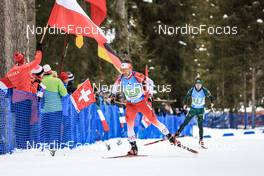22.01.2023, Antholz, Italy (ITA): Christian Gow (CAN) - IBU World Cup Biathlon, relay men, Antholz (ITA). www.nordicfocus.com. © Manzoni/NordicFocus. Every downloaded picture is fee-liable.