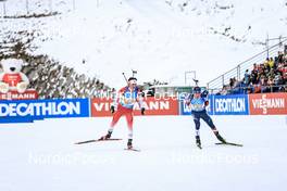 22.01.2023, Antholz, Italy (ITA): Zachary Connelly (CAN), Vaclav Cervenka (USA), (l-r) - IBU World Cup Biathlon, relay men, Antholz (ITA). www.nordicfocus.com. © Manzoni/NordicFocus. Every downloaded picture is fee-liable.