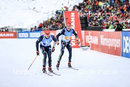 22.01.2023, Antholz, Italy (ITA): Roman Rees (GER), Benedikt Doll (GER), (l-r) - IBU World Cup Biathlon, relay men, Antholz (ITA). www.nordicfocus.com. © Manzoni/NordicFocus. Every downloaded picture is fee-liable.