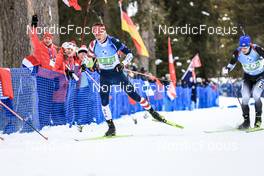 22.01.2023, Antholz, Italy (ITA): Maxime Germain (USA), Pavel Magazeev (MDA), (l-r) - IBU World Cup Biathlon, relay men, Antholz (ITA). www.nordicfocus.com. © Manzoni/NordicFocus. Every downloaded picture is fee-liable.