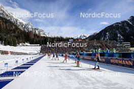 22.01.2023, Antholz, Italy (ITA): Lora Hristova (BUL), Anna Kryvonos (UKR), (l-r) - IBU World Cup Biathlon, relay women, Antholz (ITA). www.nordicfocus.com. © Manzoni/NordicFocus. Every downloaded picture is fee-liable.