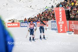 22.01.2023, Antholz, Italy (ITA): Jaquelyn Garso (USA), Deedra Irwin (USA), (l-r) - IBU World Cup Biathlon, relay women, Antholz (ITA). www.nordicfocus.com. © Manzoni/NordicFocus. Every downloaded picture is fee-liable.