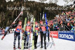 22.01.2023, Antholz, Italy (ITA): Hanna Kebinger (GER), Janina Hettich-Walz (GER), Sophia Schneider (GER), Vanessa Voigt (GER), (l-r) - IBU World Cup Biathlon, relay women, Antholz (ITA). www.nordicfocus.com. © Manzoni/NordicFocus. Every downloaded picture is fee-liable.