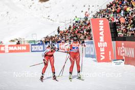 22.01.2023, Antholz, Italy (ITA): Lea Meier (SUI), Lena Haecki-Gross (SUI), (l-r) - IBU World Cup Biathlon, relay women, Antholz (ITA). www.nordicfocus.com. © Manzoni/NordicFocus. Every downloaded picture is fee-liable.