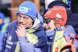 22.01.2023, Antholz, Italy (ITA): Stefan Schwarzbach (GER), Sophia Schneider (GER), (l-r) - IBU World Cup Biathlon, relay women, Antholz (ITA). www.nordicfocus.com. © Manzoni/NordicFocus. Every downloaded picture is fee-liable.