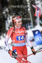 22.01.2023, Antholz, Italy (ITA): Emily Dickson (CAN) - IBU World Cup Biathlon, relay women, Antholz (ITA). www.nordicfocus.com. © Manzoni/NordicFocus. Every downloaded picture is fee-liable.