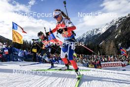 22.01.2023, Antholz, Italy (ITA): Marte Olsbu Roeiseland (NOR), Marketa Davidova (CZE), (l-r) - IBU World Cup Biathlon, relay women, Antholz (ITA). www.nordicfocus.com. © Manzoni/NordicFocus. Every downloaded picture is fee-liable.