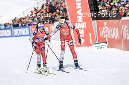 22.01.2023, Antholz, Italy (ITA): Julia Schwaiger (AUT), Anna Juppe (AUT), (l-r) - IBU World Cup Biathlon, relay women, Antholz (ITA). www.nordicfocus.com. © Manzoni/NordicFocus. Every downloaded picture is fee-liable.