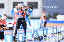 22.01.2023, Antholz, Italy (ITA): Julia Schwaiger (AUT) - IBU World Cup Biathlon, relay women, Antholz (ITA). www.nordicfocus.com. © Manzoni/NordicFocus. Every downloaded picture is fee-liable.