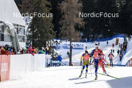 22.01.2023, Antholz, Italy (ITA): Linn Persson (SWE), Lou Jeanmonnot (FRA), (l-r) - IBU World Cup Biathlon, relay women, Antholz (ITA). www.nordicfocus.com. © Manzoni/NordicFocus. Every downloaded picture is fee-liable.