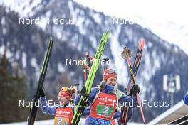 22.01.2023, Antholz, Italy (ITA): Janina Hettich-Walz (GER), Sophia Schneider (GER), (l-r) - IBU World Cup Biathlon, relay women, Antholz (ITA). www.nordicfocus.com. © Manzoni/NordicFocus. Every downloaded picture is fee-liable.
