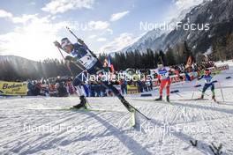 20.01.2023, Antholz, Italy (ITA): Jaakko Ranta (FIN), Grzegorz Guzik (POL), Miha Dovzan (SLO), (l-r) - IBU World Cup Biathlon, sprint men, Antholz (ITA). www.nordicfocus.com. © Manzoni/NordicFocus. Every downloaded picture is fee-liable.
