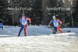20.01.2023, Antholz, Italy (ITA): Antonin Guigonnat (FRA), Emilien Jacquelin (FRA), (l-r) - IBU World Cup Biathlon, sprint men, Antholz (ITA). www.nordicfocus.com. © Manzoni/NordicFocus. Every downloaded picture is fee-liable.