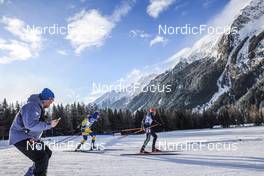 20.01.2023, Antholz, Italy (ITA): Sebastian Samuelsson (SWE), David Zobel (GER), (l-r) - IBU World Cup Biathlon, sprint men, Antholz (ITA). www.nordicfocus.com. © Manzoni/NordicFocus. Every downloaded picture is fee-liable.