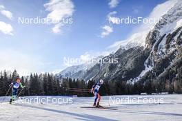 20.01.2023, Antholz, Italy (ITA): Jakov Fak (SLO), Fabien Claude (FRA), (l-r) - IBU World Cup Biathlon, sprint men, Antholz (ITA). www.nordicfocus.com. © Manzoni/NordicFocus. Every downloaded picture is fee-liable.