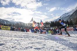 20.01.2023, Antholz, Italy (ITA): Logan Pletz (CAN), Justus Strelow (GER), (l-r) - IBU World Cup Biathlon, sprint men, Antholz (ITA). www.nordicfocus.com. © Manzoni/NordicFocus. Every downloaded picture is fee-liable.
