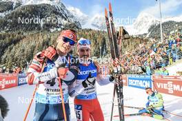 20.01.2023, Antholz, Italy (ITA): Vaclav Cervenka (USA), Adam Runnalls (CAN), (l-r) - IBU World Cup Biathlon, sprint men, Antholz (ITA). www.nordicfocus.com. © Manzoni/NordicFocus. Every downloaded picture is fee-liable.
