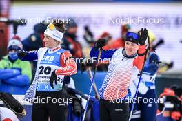 19.01.2023, Antholz, Italy (ITA): Lou Jeanmonnot (FRA), Sophie Chauveau (FRA), (l-r) - IBU World Cup Biathlon, sprint women, Antholz (ITA). www.nordicfocus.com. © Manzoni/NordicFocus. Every downloaded picture is fee-liable.