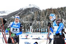 19.01.2023, Antholz, Italy (ITA): Tuuli Tomingas (EST), Susan Kuelm (EST), (l-r) - IBU World Cup Biathlon, sprint women, Antholz (ITA). www.nordicfocus.com. © Manzoni/NordicFocus. Every downloaded picture is fee-liable.