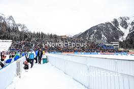 19.01.2023, Antholz, Italy (ITA): Event Feature: Fans on the grandstand - IBU World Cup Biathlon, sprint women, Antholz (ITA). www.nordicfocus.com. © Manzoni/NordicFocus. Every downloaded picture is fee-liable.