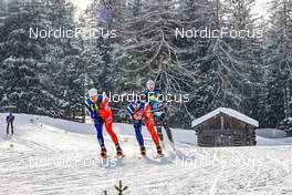 18.01.2023, Antholz, Italy (ITA): Undefined French technicians competes - IBU World Cup Biathlon, training, Antholz (ITA). www.nordicfocus.com. © Manzoni/NordicFocus. Every downloaded picture is fee-liable.