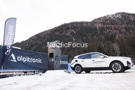 21.01.2023, Antholz, Italy (ITA): Event Feature: BMW iX at the hypercharger station - IBU World Cup Biathlon, training, Antholz (ITA). www.nordicfocus.com. © Manzoni/NordicFocus. Every downloaded picture is fee-liable.