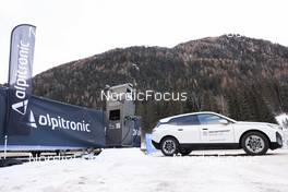 21.01.2023, Antholz, Italy (ITA): Event Feature: BMW iX at the hypercharger station - IBU World Cup Biathlon, training, Antholz (ITA). www.nordicfocus.com. © Manzoni/NordicFocus. Every downloaded picture is fee-liable.