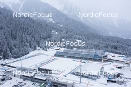 17.01.2023, Antholz, Italy (ITA): Event Feature: Overview over the biathlon stadium - IBU World Cup Biathlon, training, Antholz (ITA). www.nordicfocus.com. © Manzoni/NordicFocus. Every downloaded picture is fee-liable.