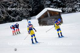 18.01.2023, Antholz, Italy (ITA): Jesper Nelin (SWE), Sebastian Samuelsson (SWE), (l-r) - IBU World Cup Biathlon, training, Antholz (ITA). www.nordicfocus.com. © Manzoni/NordicFocus. Every downloaded picture is fee-liable.