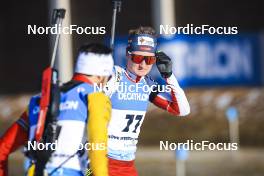 02.03.2023, Nove Mesto, Czech Republic (CZE): Sebastian Stalder (SUI) - IBU World Cup Biathlon, sprint men, Nove Mesto (CZE). www.nordicfocus.com. © Manzoni/NordicFocus. Every downloaded picture is fee-liable.