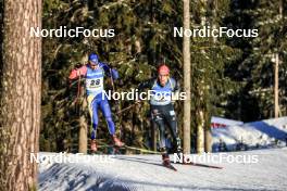 09.03.2023, Oestersund, Sweden, (SWE): George Buta (ROU), David Zobel (GER), (l-r) - IBU World Cup Biathlon, individual men, Oestersund (SWE). www.nordicfocus.com. © Manzoni/NordicFocus. Every downloaded picture is fee-liable.