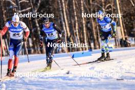 09.03.2023, Oestersund, Sweden, (SWE): Michal Krcmar (CZE), Endre Stroemsheim (NOR), Denys Nasyko (UKR), (l-r) - IBU World Cup Biathlon, individual men, Oestersund (SWE). www.nordicfocus.com. © Manzoni/NordicFocus. Every downloaded picture is fee-liable.