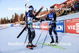 09.03.2023, Oestersund, Sweden, (SWE): Tommaso Giacomel (ITA), Endre Stroemsheim (NOR), (l-r) - IBU World Cup Biathlon, individual men, Oestersund (SWE). www.nordicfocus.com. © Manzoni/NordicFocus. Every downloaded picture is fee-liable.