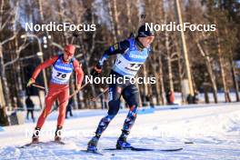 09.03.2023, Oestersund, Sweden, (SWE): Xingyuan Yan (CHN), Vetle Sjaastad Christiansen (NOR), (l-r) - IBU World Cup Biathlon, individual men, Oestersund (SWE). www.nordicfocus.com. © Manzoni/NordicFocus. Every downloaded picture is fee-liable.