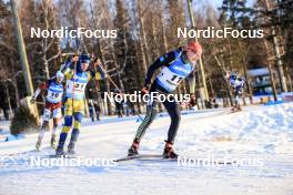 09.03.2023, Oestersund, Sweden, (SWE): Andrejs Rastorgujevs (LAT), Jesper Nelin (SWE), Benedikt Doll (GER), (l-r) - IBU World Cup Biathlon, individual men, Oestersund (SWE). www.nordicfocus.com. © Manzoni/NordicFocus. Every downloaded picture is fee-liable.