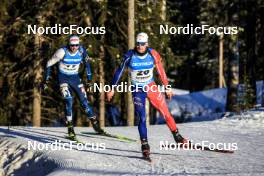 09.03.2023, Oestersund, Sweden, (SWE): Olli Hiidensalo (FIN), Fabien Claude (FRA), (l-r) - IBU World Cup Biathlon, individual men, Oestersund (SWE). www.nordicfocus.com. © Manzoni/NordicFocus. Every downloaded picture is fee-liable.