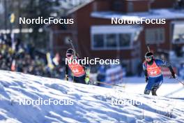 09.03.2023, Oestersund, Sweden, (SWE): Anna Weidel (GER), Anastasia Tolmacheva (ROU), (l-r) - IBU World Cup Biathlon, individual women, Oestersund (SWE). www.nordicfocus.com. © Manzoni/NordicFocus. Every downloaded picture is fee-liable.