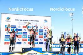 09.03.2023, Oestersund, Sweden, (SWE): Lisa Vittozzi (ITA), Dorothea Wierer (ITA), Denise Herrmann-Wick (GER), Julia Simon (FRA), Emma Lunder (CAN), Vanessa Voigt (GER), (l-r) - IBU World Cup Biathlon, individual women, Oestersund (SWE). www.nordicfocus.com. © Manzoni/NordicFocus. Every downloaded picture is fee-liable.